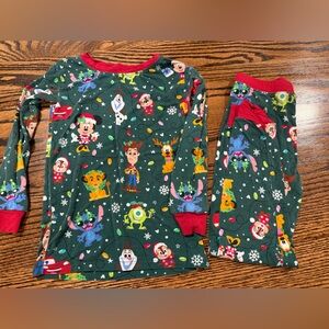 Little Sleepies Pixar Disney Kids Pajama Set - Festive Green and Red